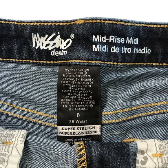 Mossimo Denim Mid Rise Jean Shorts Women's Size 8 - Picture 3 of 5